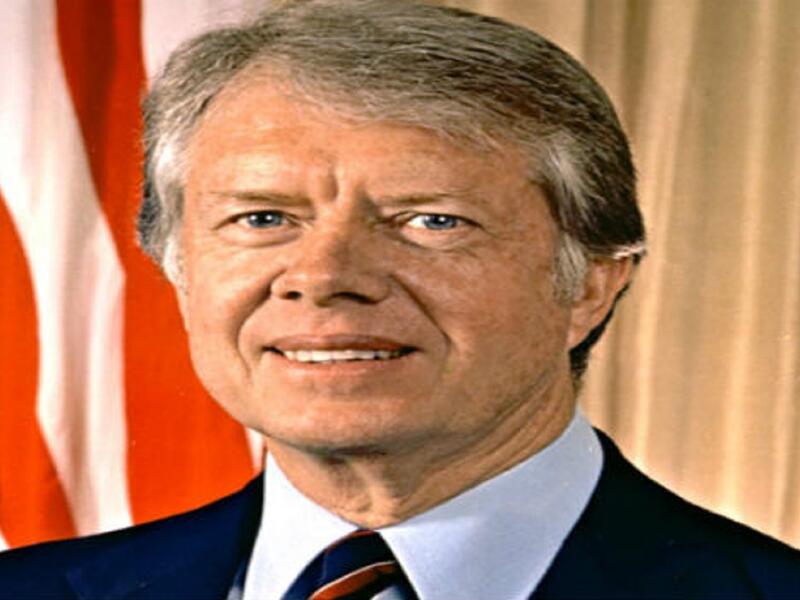 جيمي كارتر رئيس الولايات المتحدة التاسع والثلاثون وذلك في الفترة من 1977 إلى 1981. من الحزب الديمقراطي. تميّزت فترة رئاسته بعودة منطقة قناة بنما إلى بنما وتوقيع اتفاقيات كامب ديفيد للسلام في الشرق الأوسط. 