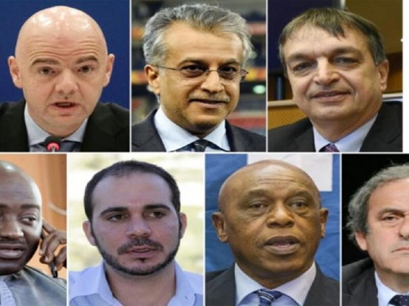 أعلنت اللجنة الانتخابية لرئاسة الاتحاد الدولي لكرة القدم فيفا اعتماد 5 مرشحين بعد استبعاد الفرنسي والليبيري. والمرشحون هم:الأردني الأميرعلي بن الحسين،البحريني الشيخ سلمان بن إبراهيم آل خليفة،الفرنسي جيروم شامباني،السويسري جياني اينفانتينو والإفريقي طوكيو سيكسويل
