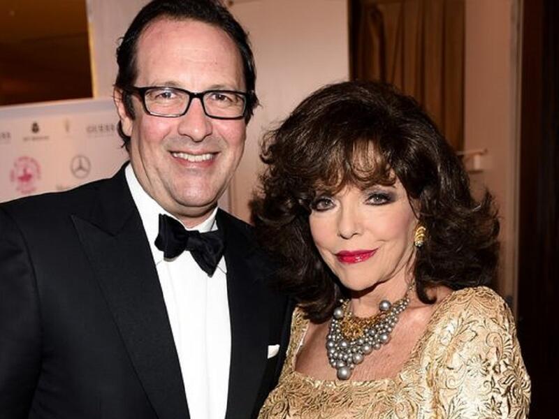 جوان كولينز / بيرسي غيبسون: جوان ممثلة بريطانية عمرها 83 عاماً، متزوجة من المنتج بيرسي، بفارق (30 عاما)
