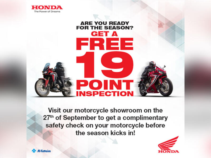 While waiting for their motorcycles, customers can use the opportunity to test drive the latest models of the Honda Goldwing, Africa Twin and the CBR1000. 