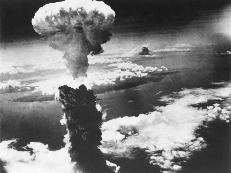 Mushroom Cloud of Atom Bomb exploded over Nagasaki, Japan (Shutterstock)	