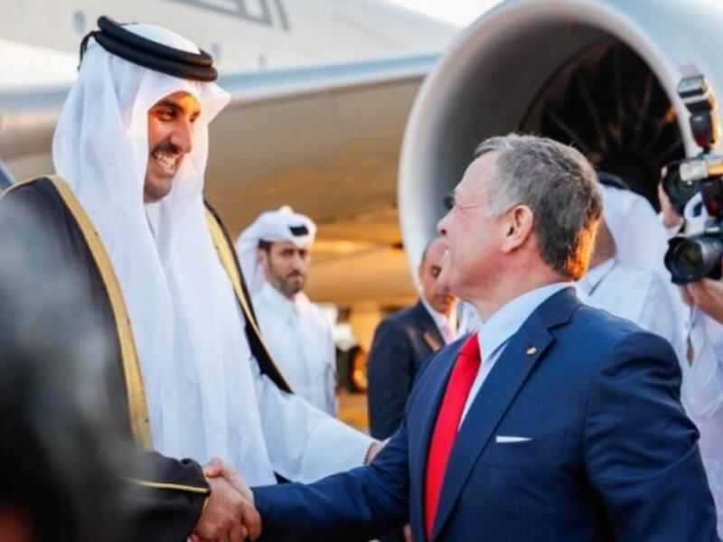العاهل الأردني وأمير قطر