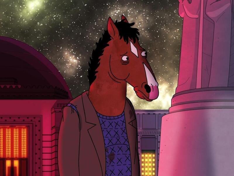 BoJack Horseman: عُرضت أولى حلقاته في 22 أغسطس 2014، وهو رسوم متحركة للكبار فقط، وعلى الرغم من الاستقبال غير الحماسي في البداية فإن المسلسل سريعًا ما اكتسب احترام المشاهدين والنقاد، وذلك لتناوله مواضيع مثل الاكتئاب وكرب ما بعد الصدمة والإدمان والعنصرية بصورة ناضجة، تم عرض موسمه السادس والأخير في يناير 2020.