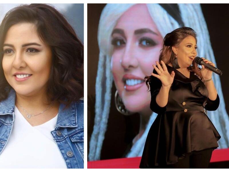 النجمة المصرية مي كساب من حفل إطلاق ألبومها بستايل كلاسيكي
