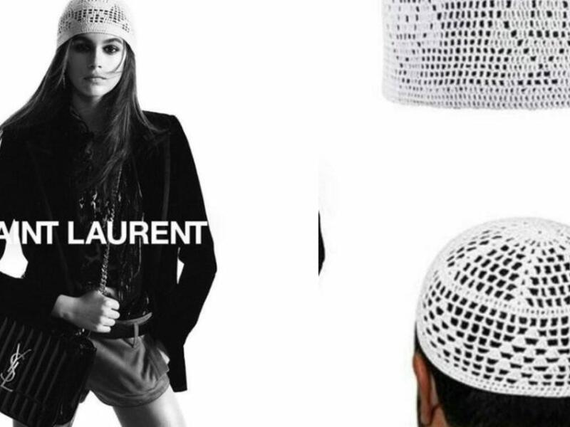أثارت دار الأزياء الفرنسية Yves Saint Laurent الغضب في العالم العربي بشكل خاص والمسلمين بشكل عام، بعد استخدامها قبعة صلاة المسلمين كنوع من الاكسسوارات التي استعملت في الإعلانات الترويجية للمجموعة.