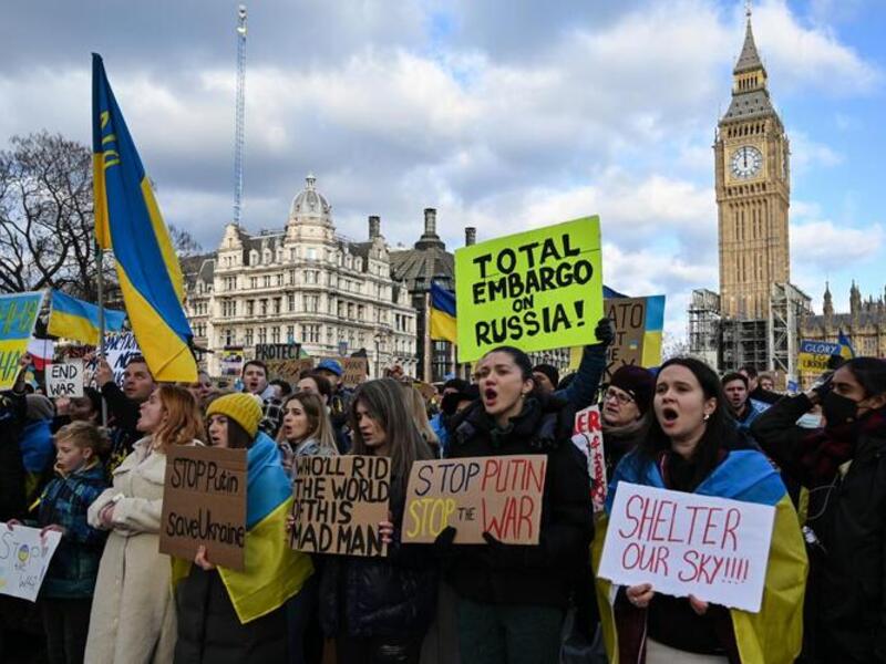 Protesters Around the World Rally for Ukraine