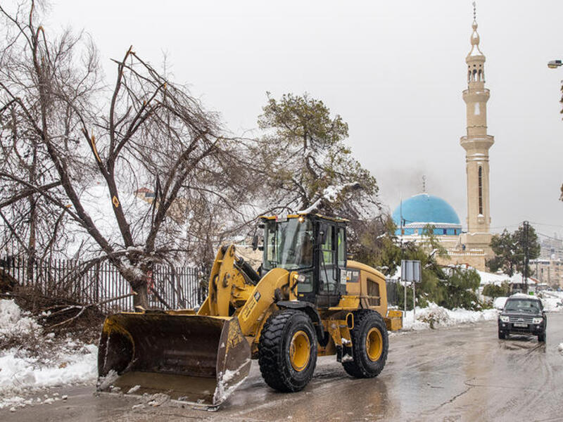 Fallout From the Snow in Amman, Jordan