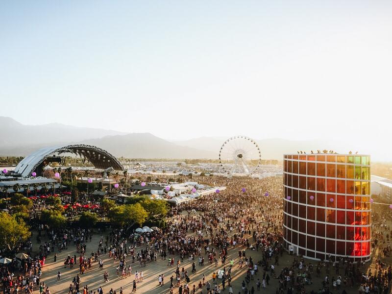 Festivalgoers are seen during the 2019 Coachella Valley Music And Arts Festival on April 21, 2019 in Indio, California. Rich Fury/Getty Images for Coachella/AFP