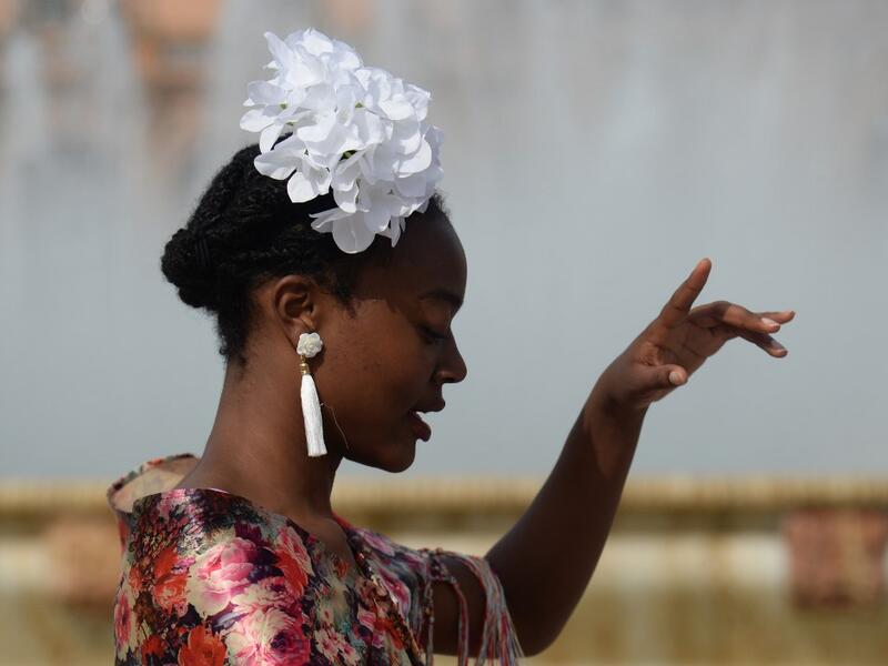 The fair dates back to 1847 when it was originally organized as a livestock fair but has turned into a week of flamenco dancing, music and bullfighting.  CRISTINA QUICLER / AFP