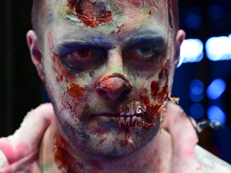 A cosplayer attends the Middle East Film & Comic Con on April 13 , 2019, in Dubai.  GIUSEPPE CACACE / AFP