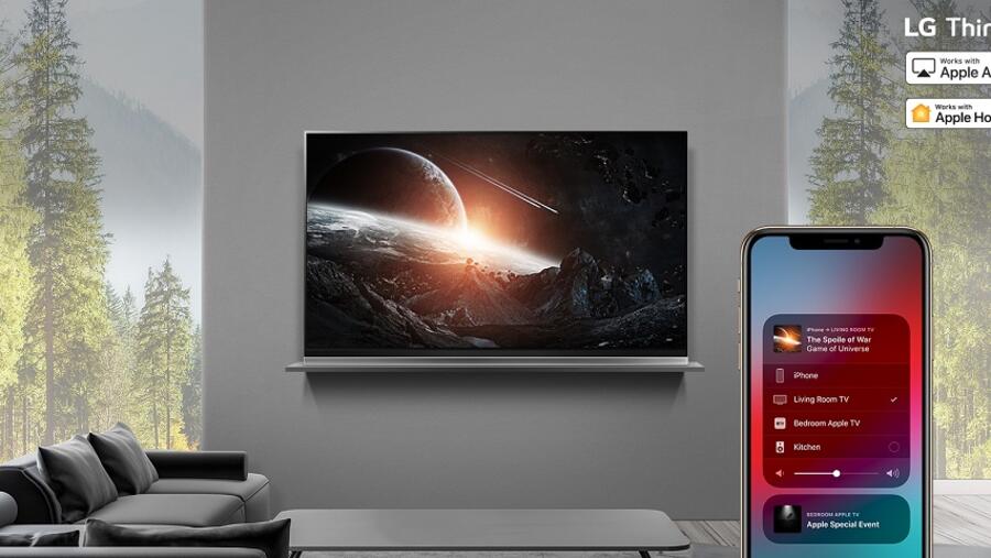 مع "AirPlay2"، سيتمكن أصحاب تلفزيونات الذكاء الصناعي من إل جي بكل سهولة من بث المحتوى، فيما يشمل ذلك عناوين "Dolby Vision" من أجهزة آيفون وآيباد وماك إلى أجهزة التلفزيون الخاصة بهم.