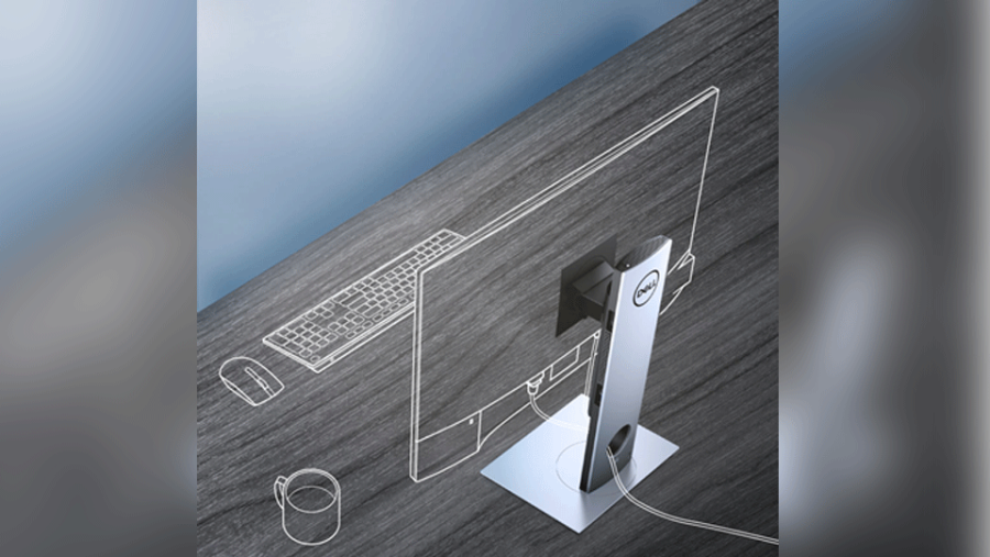 •	الوحدة OptiPlex 7070 Ultra، الأولى من نوعها من "دل" تُخفي الحاسوب في حامل الشاشة من أجل سطح مكتب مرتب ومساحة أوسع للعمل 