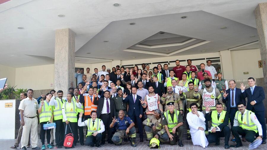 مركز ورزيدنس البستان يدرب موظفيه على مكافحة الحرائق  