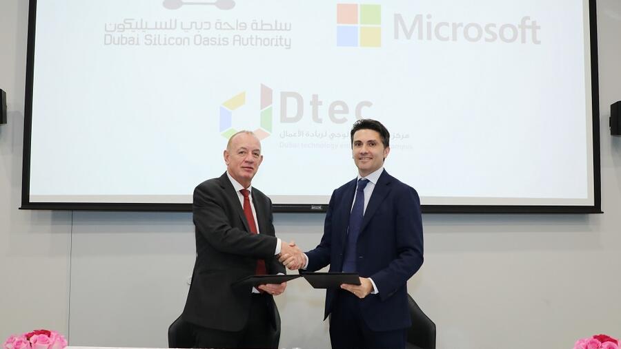 واحة دبي للسيليكون تختار مايكروسوفت شريكاً استراتيجياً لمركز دبي التكنولوجي لريادة الأعمال