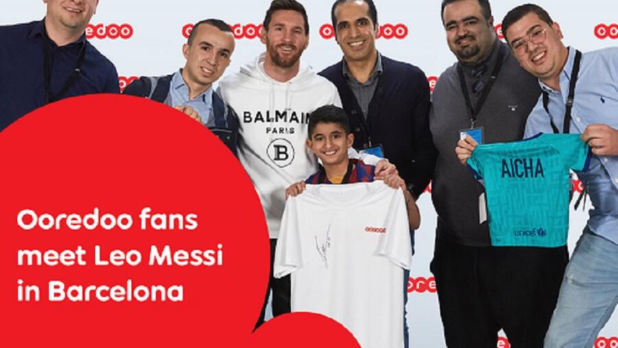 Ooredoo تقيم فعالية خاصة للمشجعين لمقابلة السفير العالمي لعلامتها التجارية ليو ميسي في برشلونة