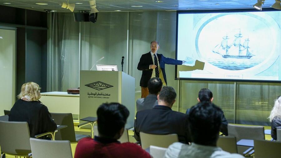 محاضرة في مكتبة قطر الوطنية حول الدور التاريخي للأسطول الهندي في الخليج