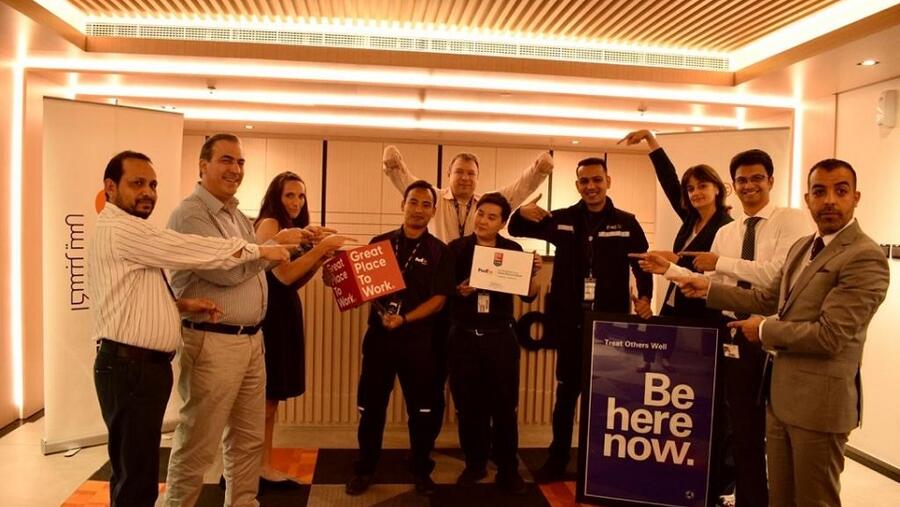 تكريم فيديكس إكسبريس كواحدة من أفضل أماكن العمل في دولة الإمارات للعام العاشر على التوالي   