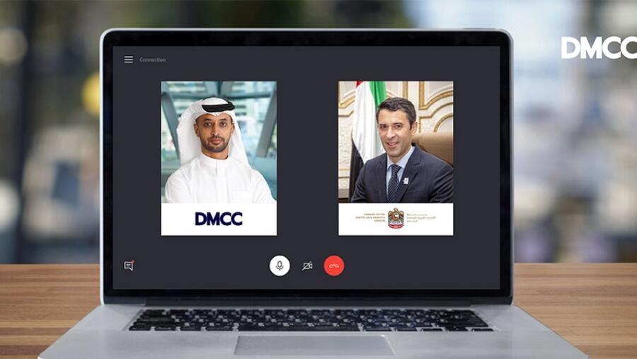 مركز دبي للسلع المتعددة يجري محادثة افتراضية مع سفير دولة الإمارات لدى المملكة المتحدة