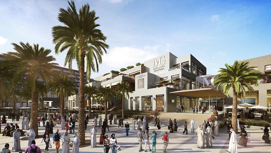 يمتاز مراسي جاليريا بمساحة إجمالية رحبة تبلغ 200,000 متر مربع