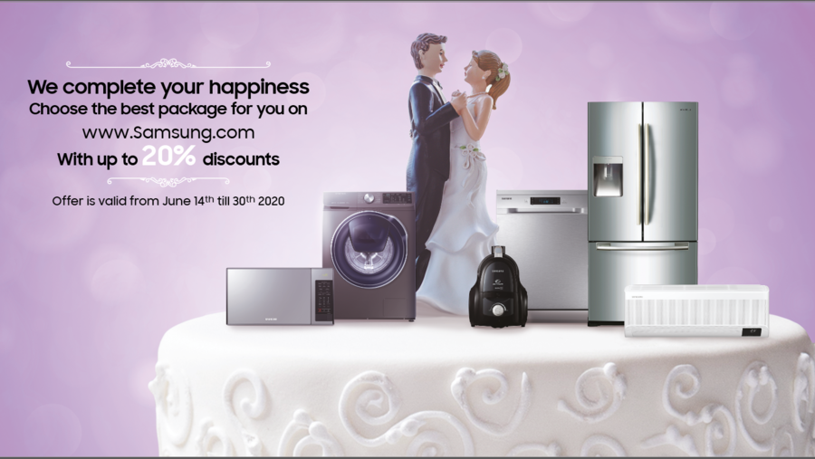 سامسونج إلكترونيكس المشرق العربي" تقدم الفرصة للمقبلين على الزواج لتأسيس بيت الزوجية مع خصومات مميزة ضمن حملتها الصيفية على الأجهزة المنزلية الرقمية