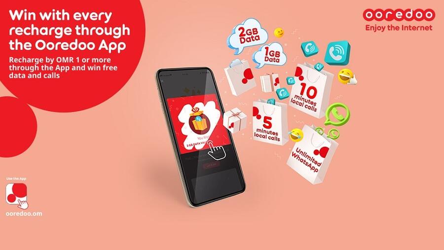 Ooredoo تتيح لعملائها الفرصة للفوز بالعديد من الهدايا عند إعادة شحن رصيدهم عبر تطبيقها الرقمي