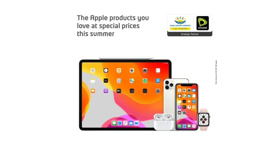 Up to 80% discount on devices and accessories with SmartPay options, up to AED100 cashback for purchases via eWallet
