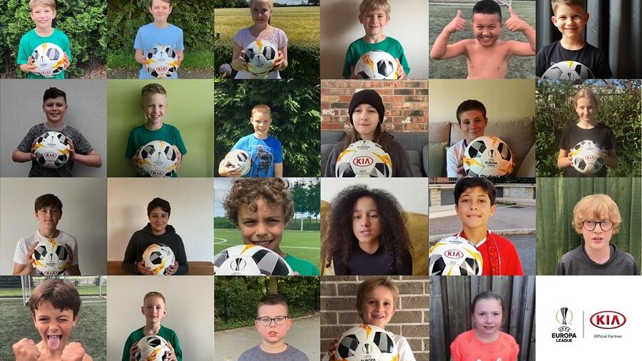 كيا موتورز تجمع أكثر من 2,000 حذاء كرة قدم في جولة كأس الدوري الأوروبي مع أساطير وجماهير المستديرة