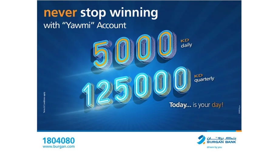 Burgan Bank Announces Names of the Daily Lucky Winners of Yawmi Account Draw