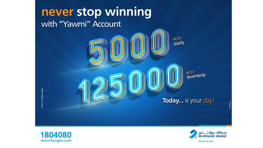 Burgan Bank Announces Names of the Daily Lucky Winners of Yawmi Account Draw