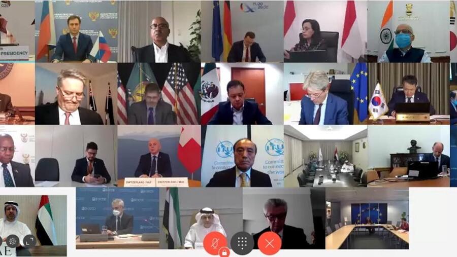 وزارة المالية ووزارة الصحة ووقاية المجتمع تشاركان في الاجتماع المشترك لوزراء المالية والصحة ضمن مجموعة العشرين