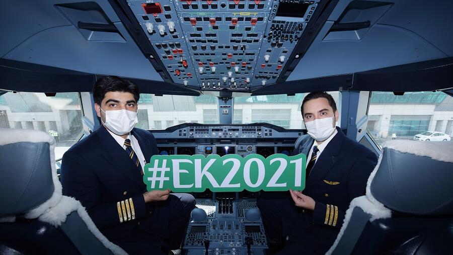الرحلة "ئي كيه 2021" تسلط الضوء على تقدم حملة التطعيم في دولة الإمارات وعودة صناعة الطيران إلى الانتعاش