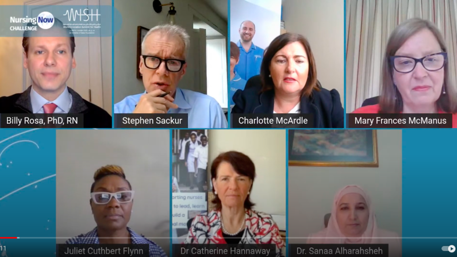 خلال جلسات نقاشية افتراضية نظمها "ويش" رئيس قسم التمريض في منظمة الصحة العالمية تؤكد أهمية دور قادة التمريض في التأثير على سياسات الرعاية الصحية