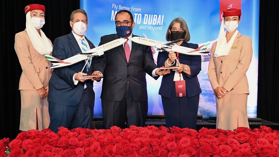 رحلة طيران الإمارات الافتتاحية تلقى استقبالأً حافلاً في ميامي