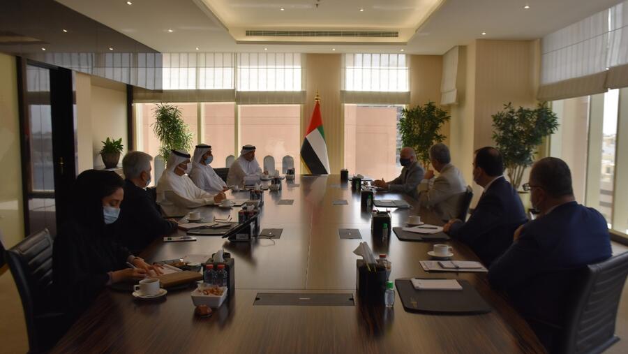 لبحث أطر توطيد أواصر العمل والتعاون المشترك معالي عبيد حميد الطاير يلتقي فريد بلحاج نائب رئيس مجموعة البنك الدولي لمنطقة الشرق الأوسط وشمال أفريقيا