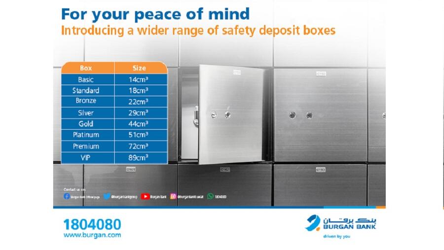 بنك برقان يطلق خدمة صناديق أمانات مطوّرة 