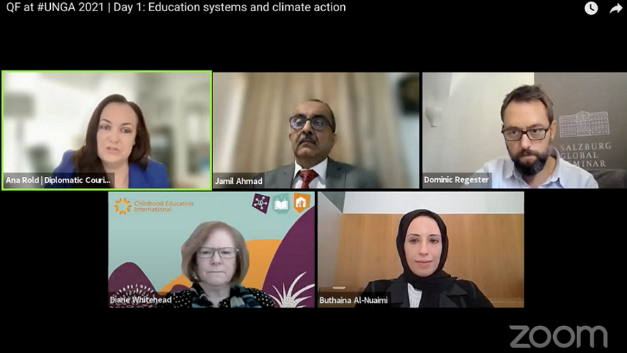 خبراء يؤكدون أهمية دور المُعلّم في تعزيز ثقافة الاستدامة لدى الأطفال بعيدًا عن المواد التعليمية خلال نقاش عقدته مؤسسة قطر ضمن أسبوع الجمعية العامة للأمم المتحدة