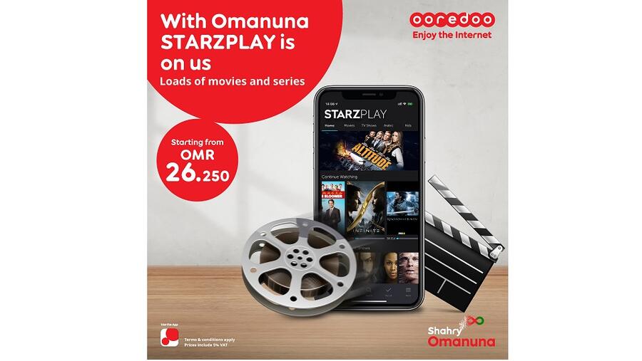 Ooredoo تقدم لعملائها باقات ’شهري عُماننا‘ مع اشتراك مجاني في منصة STARZPLAY