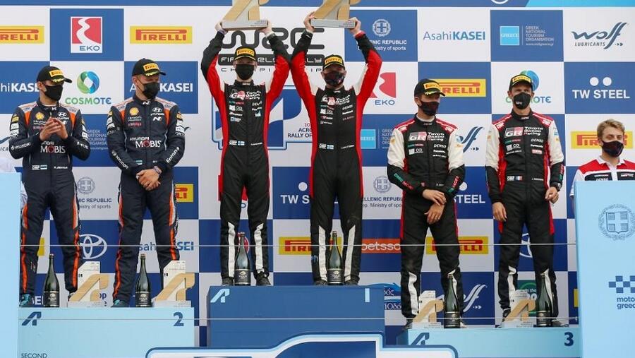 تويوتا تحتفي بالنصر بمركزين على منصة التتويج برالي أكروبوليس في اليونان