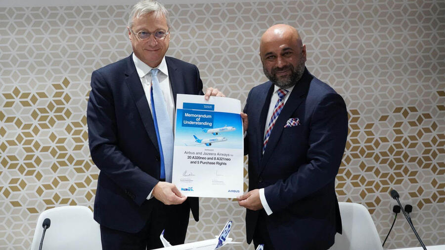 طيران الجزيرة تشتري 28 طائرة جديدة من عائلة A320neo في اتفاقية تفوق قيمتها 3.3 مليار دولار