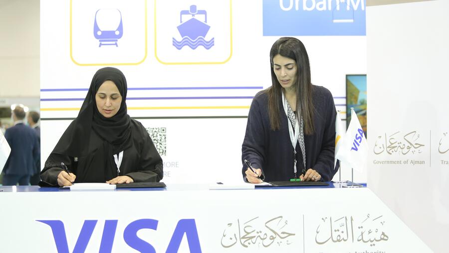 هيئة النقل –عجمان وVisa توقعان مذكرة تفاهم لتبني حلول المدفوعات اللاتلامسية في المواصلات العامة بالإمارة 