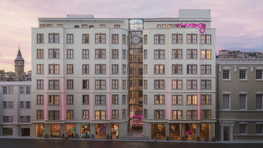 Moxy Istanbul Beyoglu is expected to open in 2024 following a complete restoration of the historical Afrikahan building   