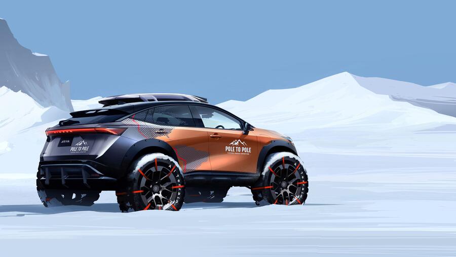 نيسان أريا الكهربائية كلياً تنطلق في أول رحلة في العالم من القطب الشمالي إلى القطب الجنوبي