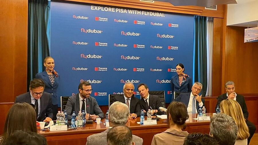 فلاي دبي تدشن رحلاتها الى مدينة بيزا الايطالية