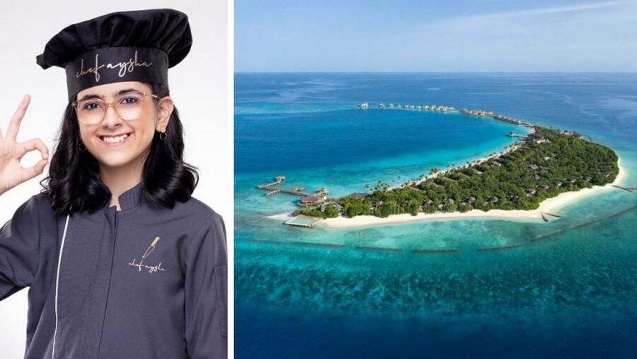 الشيف الإماراتية عائشة العبيدلي تزور منتجع وسبا جيه دبليو ماريوت جزر المالديف وتحضر أطباقاً بنكهات إماراتية متنوعة
