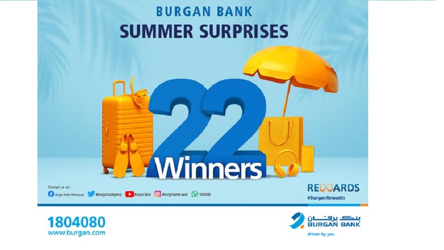 بنك برقان يعلن أسماء الفائزين بحملة "فرحة الـ 22"