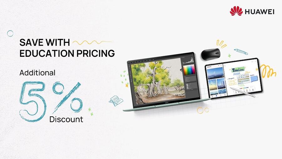 حملة "هواوي" الجديدة لدعم قطاع التعليم في المملكة خصومات على مدار العام للطلاب والأساتذة على مجموعة متنوعة من المنتجات