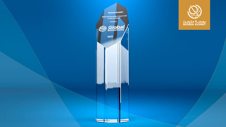 Boursa Kuwait wins “Most Sustainable Practices in ESG for 2022” award from Global Business Outlook