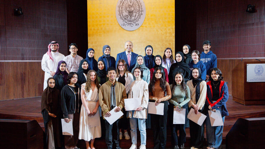 جامعة جورجتاون بمؤسسة قطر تكرم 207 من الطلاب المتميزين أكاديميا في حفل استقبال يستضيفه العميد