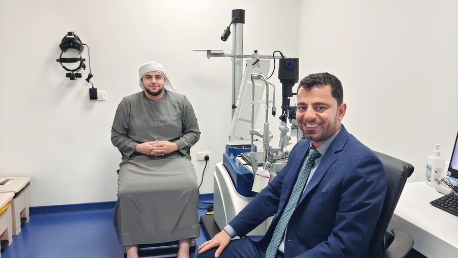عملية تثبيت قرنية ناجحة في مستشفى مورفيلدز للعيون في أبوظبي تحقق حلم طالب جامعي باستكمال الدراسة
