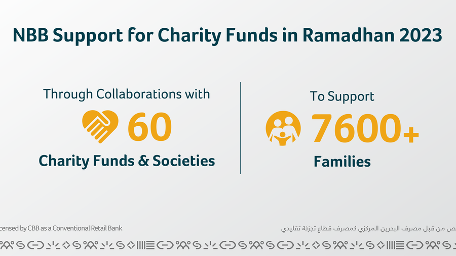 بنك البحرين الوطني يواصل دعمه للصناديق والجمعيات الخيرية خلال شهر رمضان